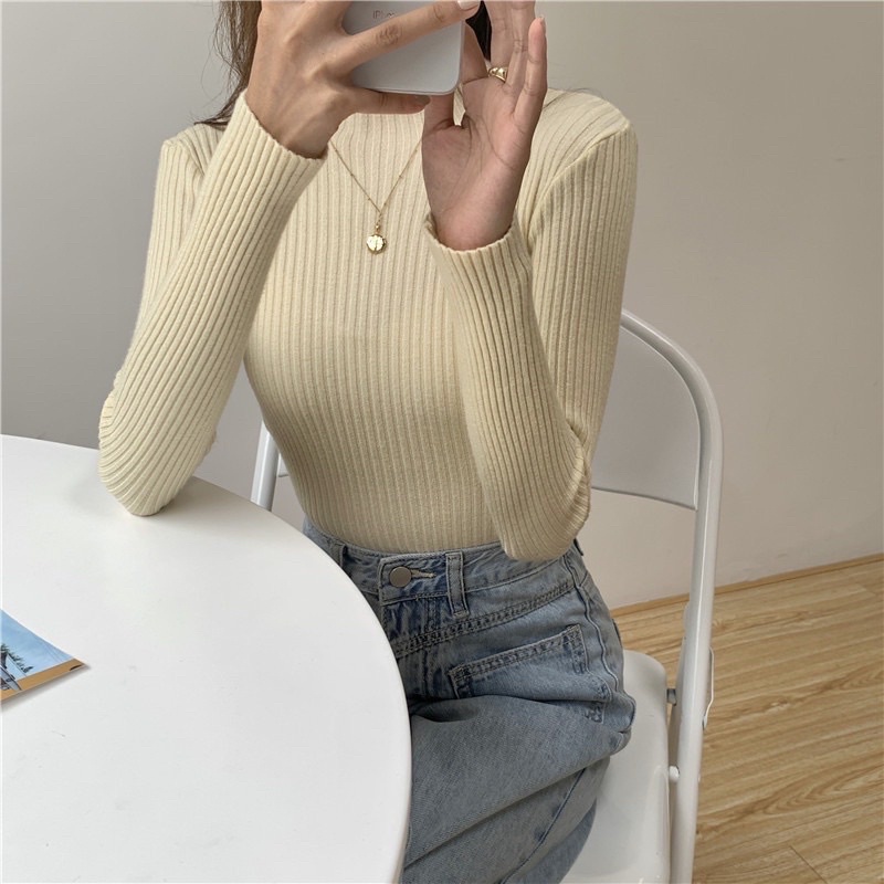 CLOTHIER - Kim Ribbed Turtleneck | Rib Knit Inner Top