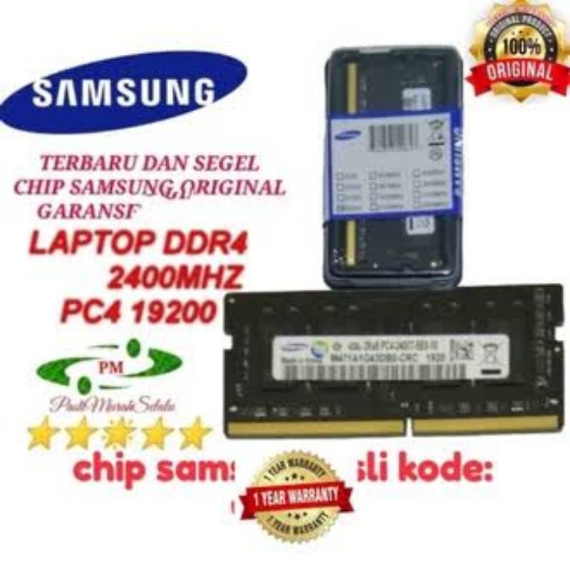 Ram Sodim Memori Laptop 4GB 4Giga DDR4 Samsung