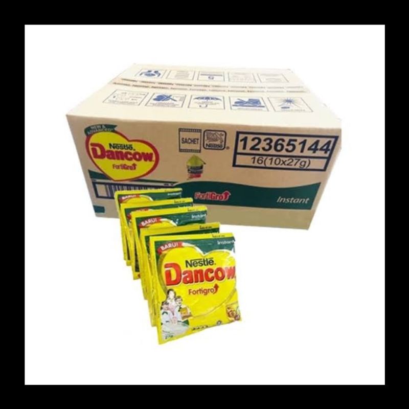 

Dancow Fortigro Rasa Vanilla/Coklat Susu Bubuk [1 Karton/ 16 x 10 Sachets/ 39 g]