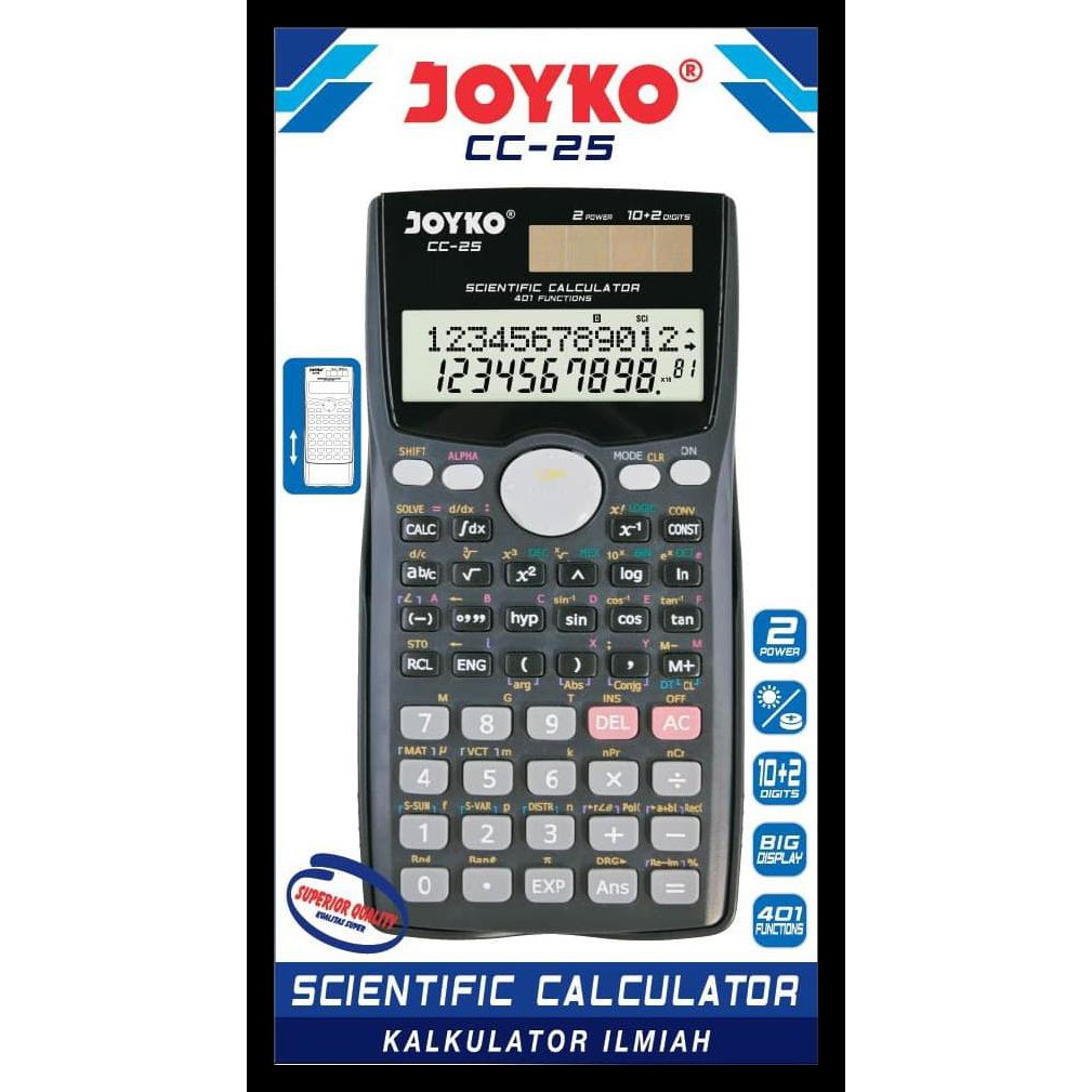 

Big Sale Calculator / Kalkulator Joyko Cc-25 / Scientific / 401 Functions Promo