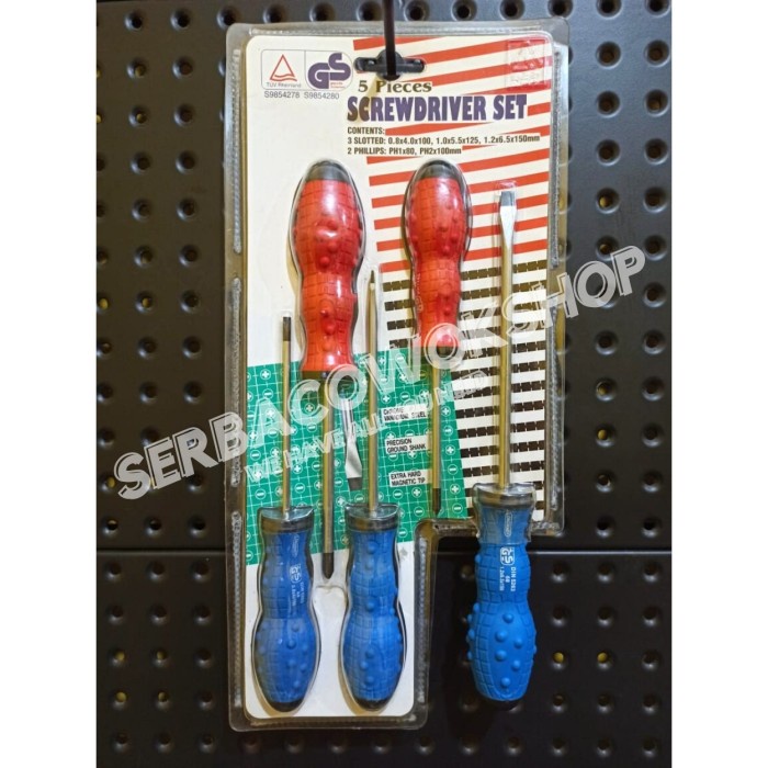 Obeng Karet Set 5 Pcs - Cushion Screwdriver Set Termurah Berkualitas