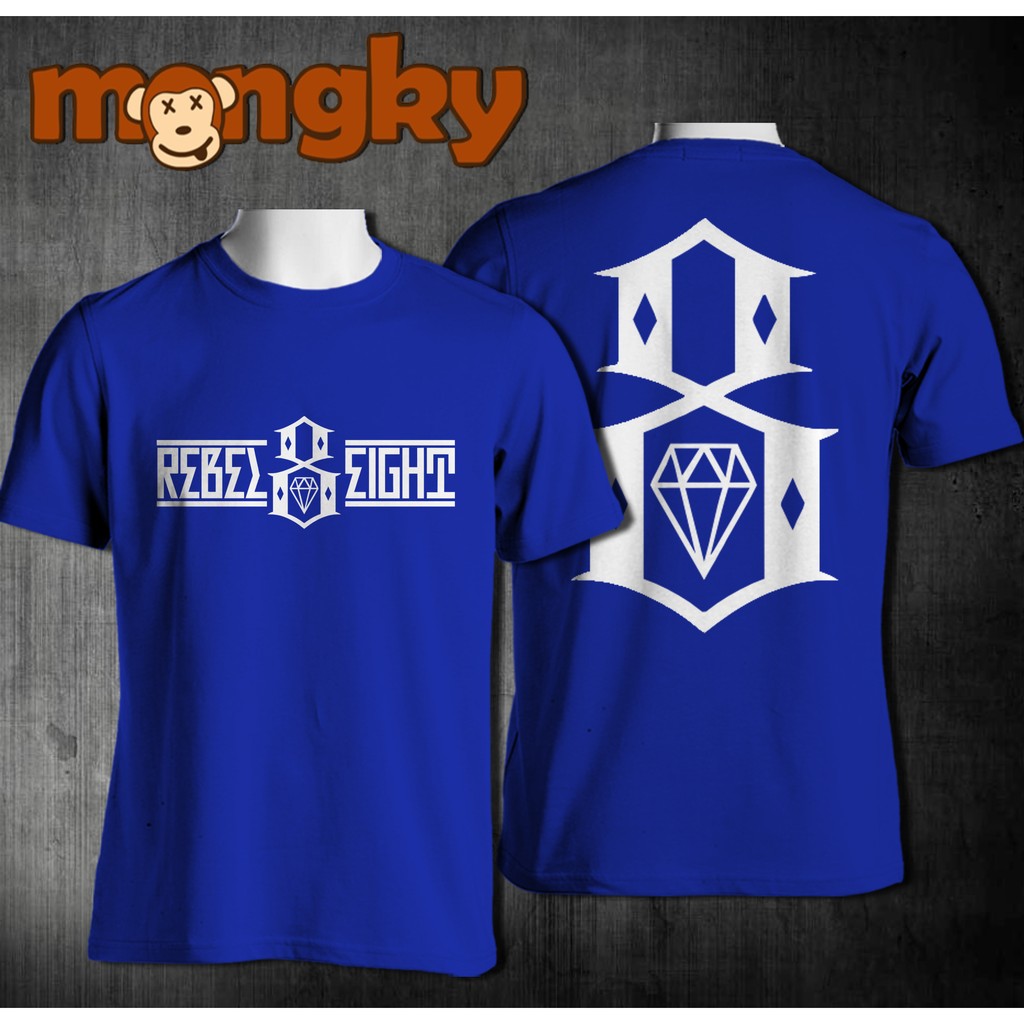 Kaos Rebel Eight ( Warna Biru Benhur )