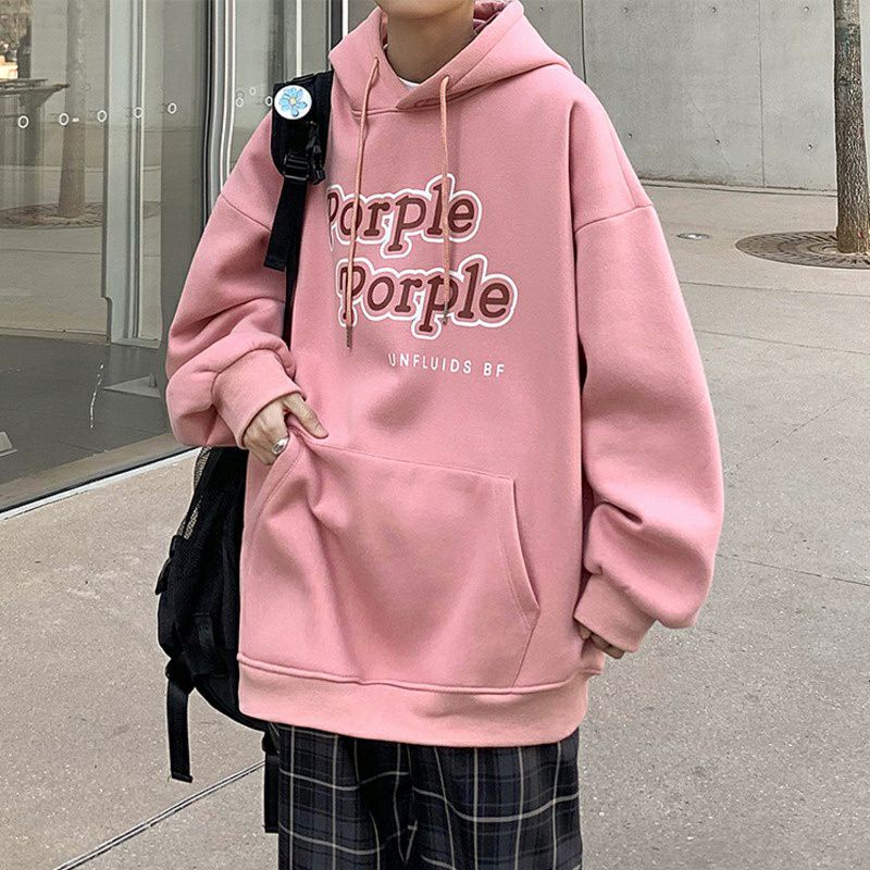 Hoodie Harajuku PORPLE PURPLE (S - 6XL) Jaket Lilac Lavender BIGSIZE OVERSIZE Korean Style Unisex Jumper Fleece