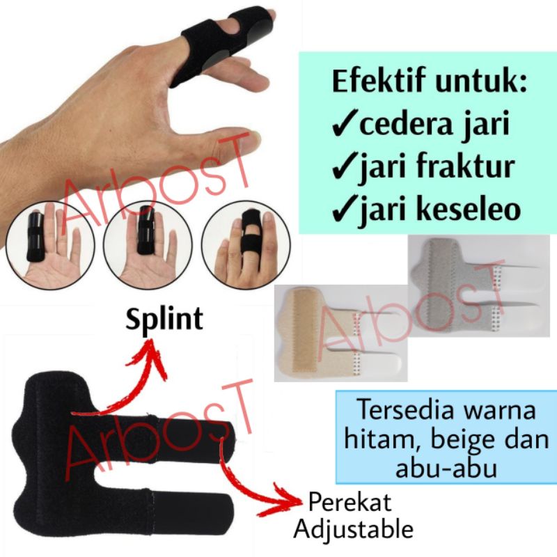 Finger Splint Finger Mallet Pelindung Jari Deker Jari Tangan Anti Nyeri Patah Tulang