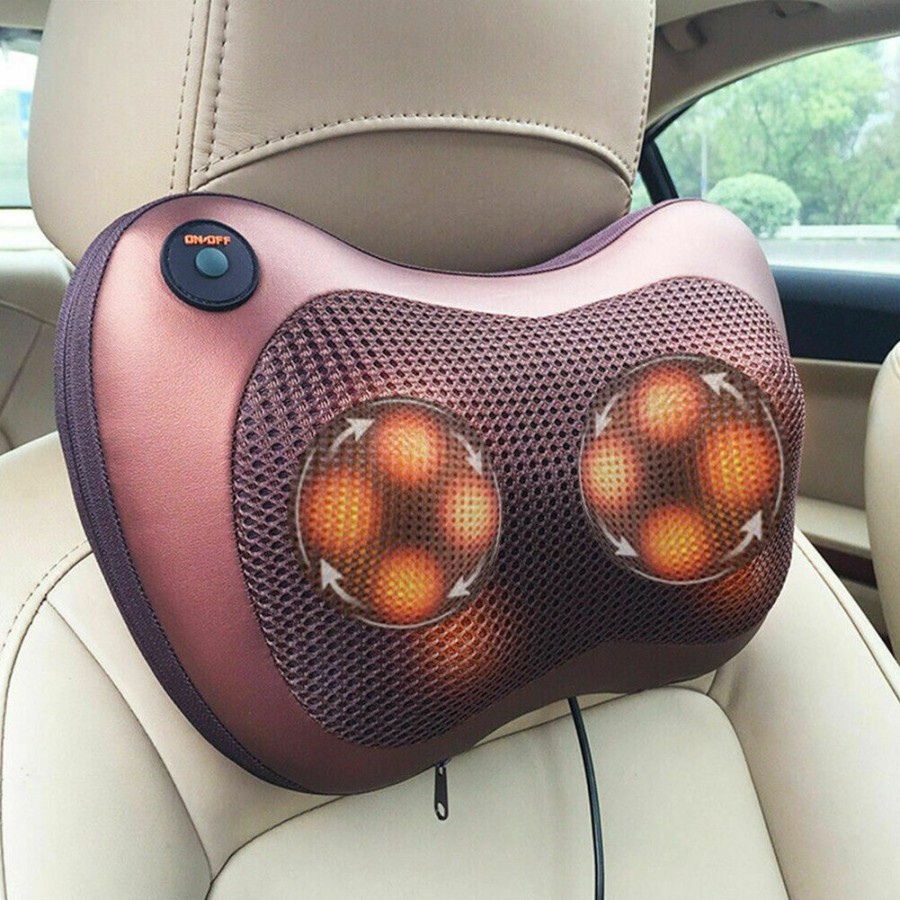 Car Home Massage Pillow Massager / Alat Terapi Pijat Leher Punggung / Bantal Pijit Portable 8 Bola / Car Home Neck