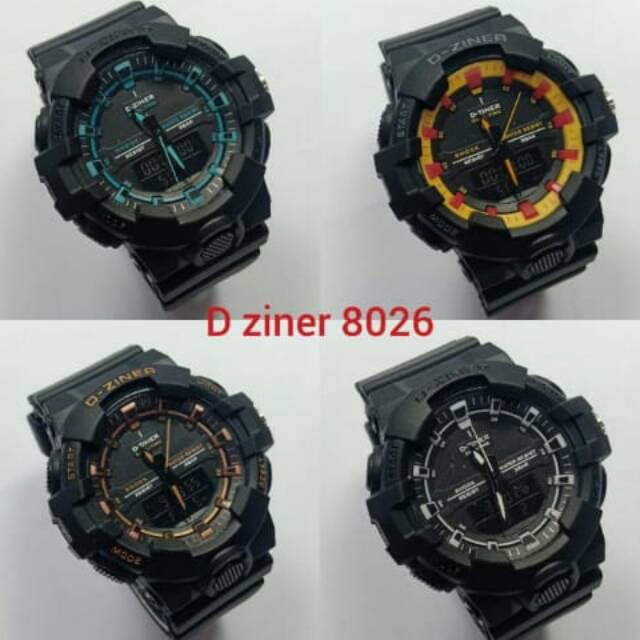 FLASH SALE BIG PROMO Jam Tangan Pria SPORTY D-ZINER DZINER DZ 8026 ORIGINAL ANTI AIR MODEL BARU
