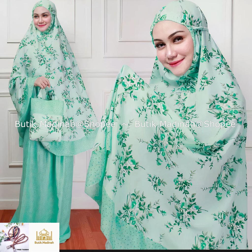 BUTIK.MADINAH MUKENA DEWASA DAHLIA ELVIRA BALI SITI KHADIJAH PASTELEENA DALANOVA