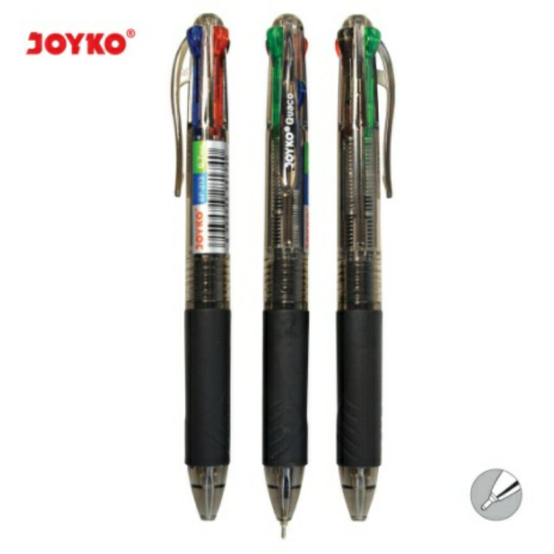 

PULPEN JOYKO BP-213 QUACO 4 WARNA WARNI BOLPEN PEN BULLET TIP