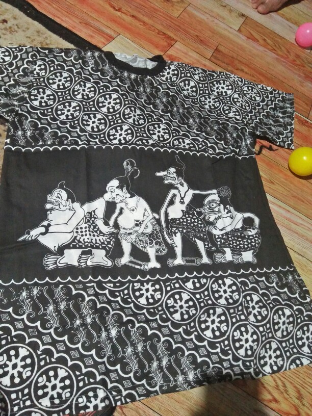 Kaos Batik Full Print Motif Wayang Punokawan