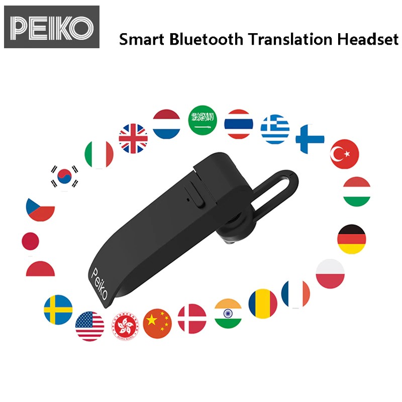 Peiko Smart Dual Mode Translate Earbuds Wireless Bluetooth Earphone 23 Languages Translation For Shopee Indonesia