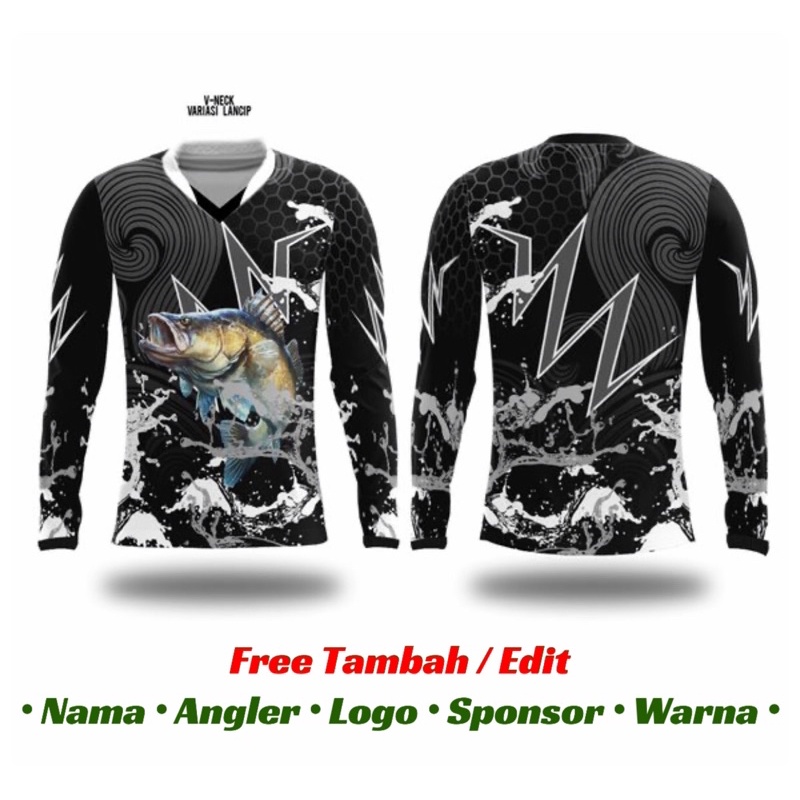 Jersey Mancing Custom | Baju Kaos Mancing Pancing Custom Nama Angler Sponsor | Mancing Mania Strike 