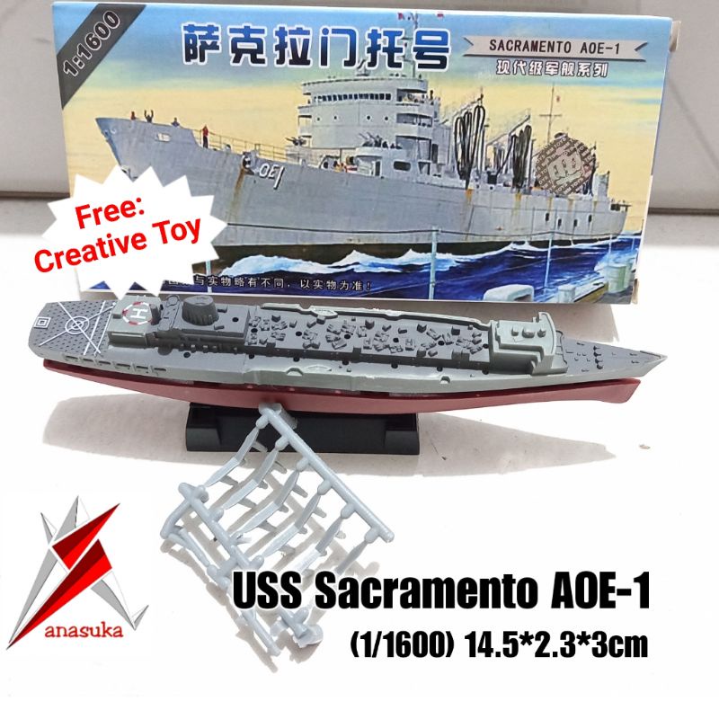 Miniatur Kapal Perang USS Sacramento AOE-1 Model Kit