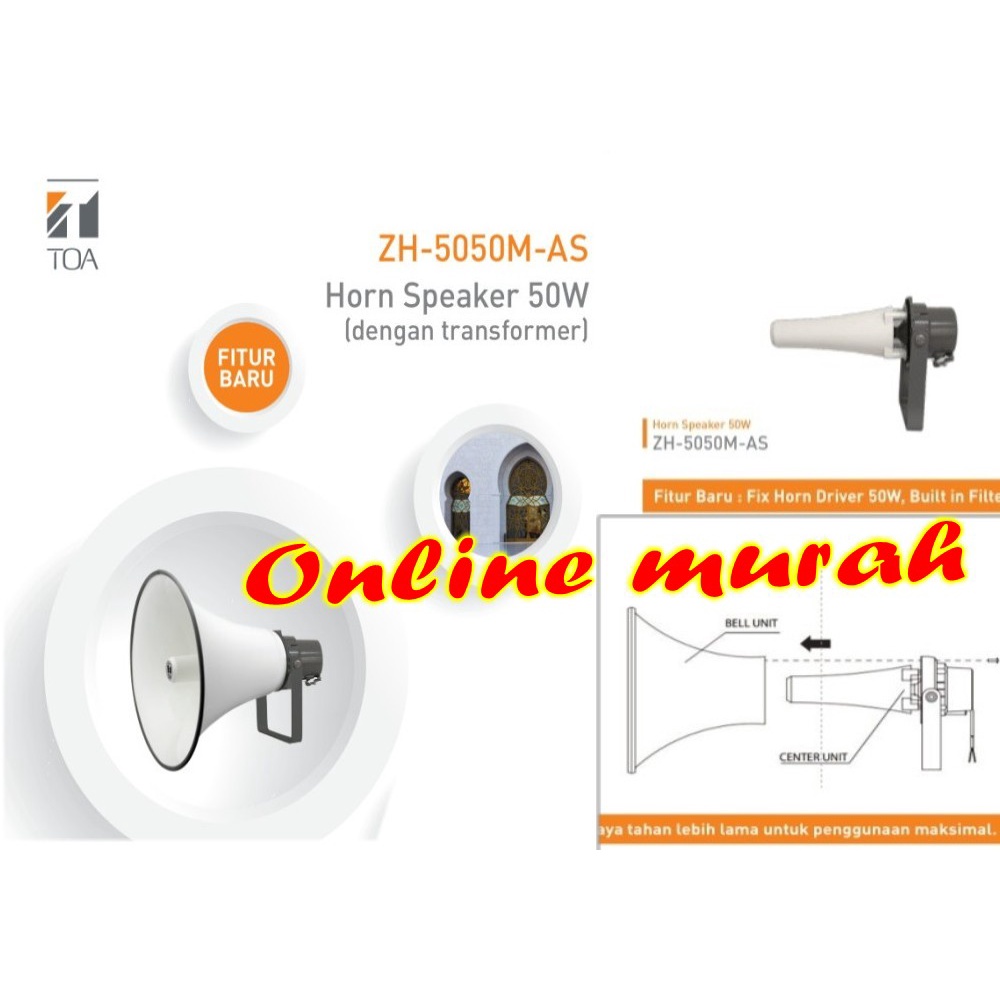 Speaker toa zh5050 m 50watt zh 5050m zh5050m Trafo matching original