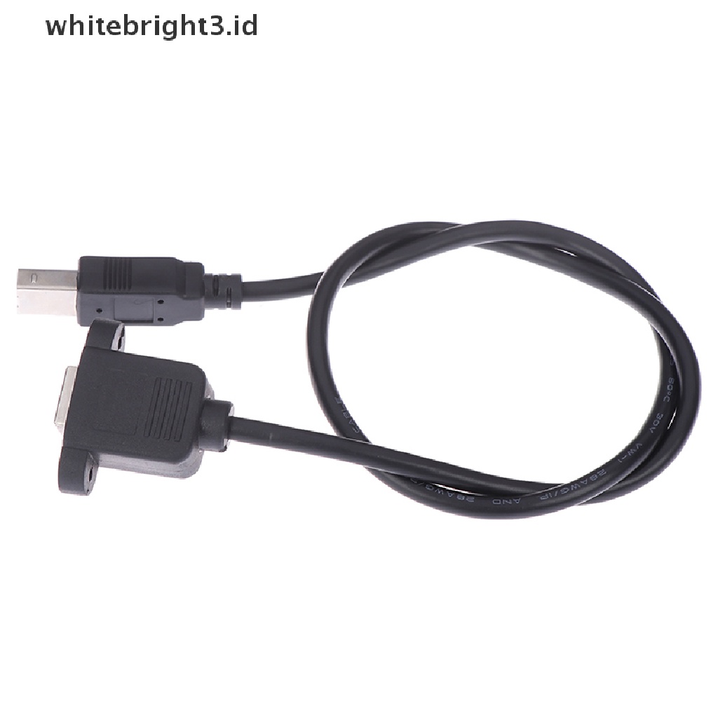 (whitebright3.id) Kabel Extension Printer USB 2.0 Tipe B Male Ke Tipe B Female Dengan Panel Mount