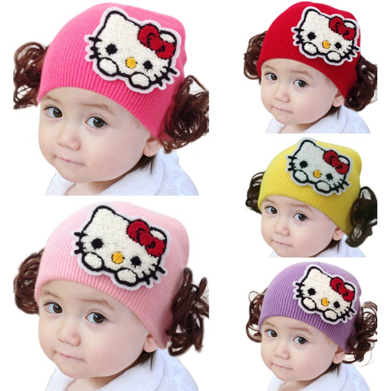  Topi  Kupluk Rajut Bayi Anak  Perempuan  Aksen Telinga 