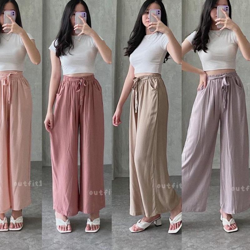 Celana Kulot Rayon Sritex Wanita Jumbo