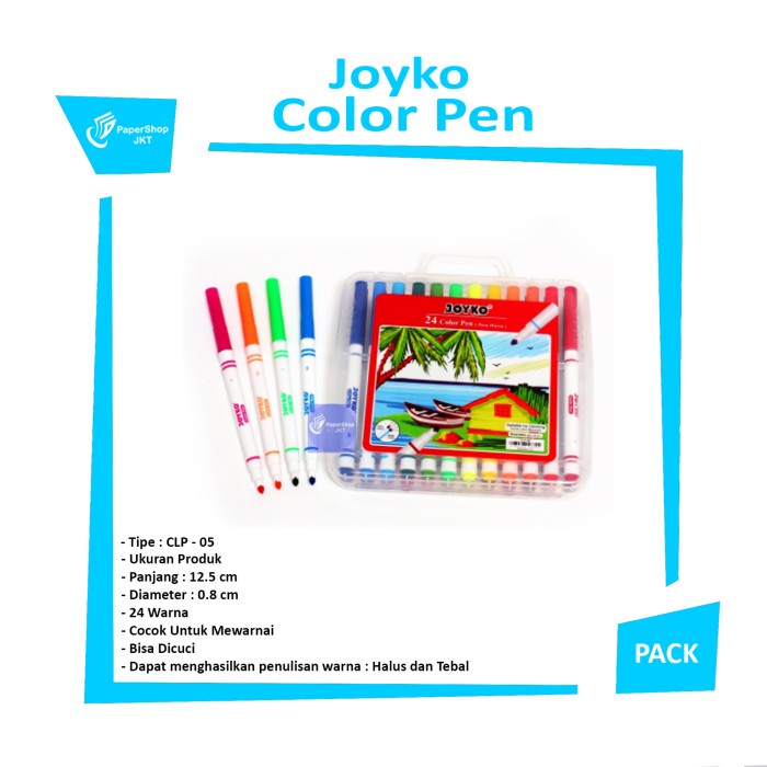 

Color Pen Pulpen Pena Warna Joyko CLP-05 24 Warna Colors Terlaris