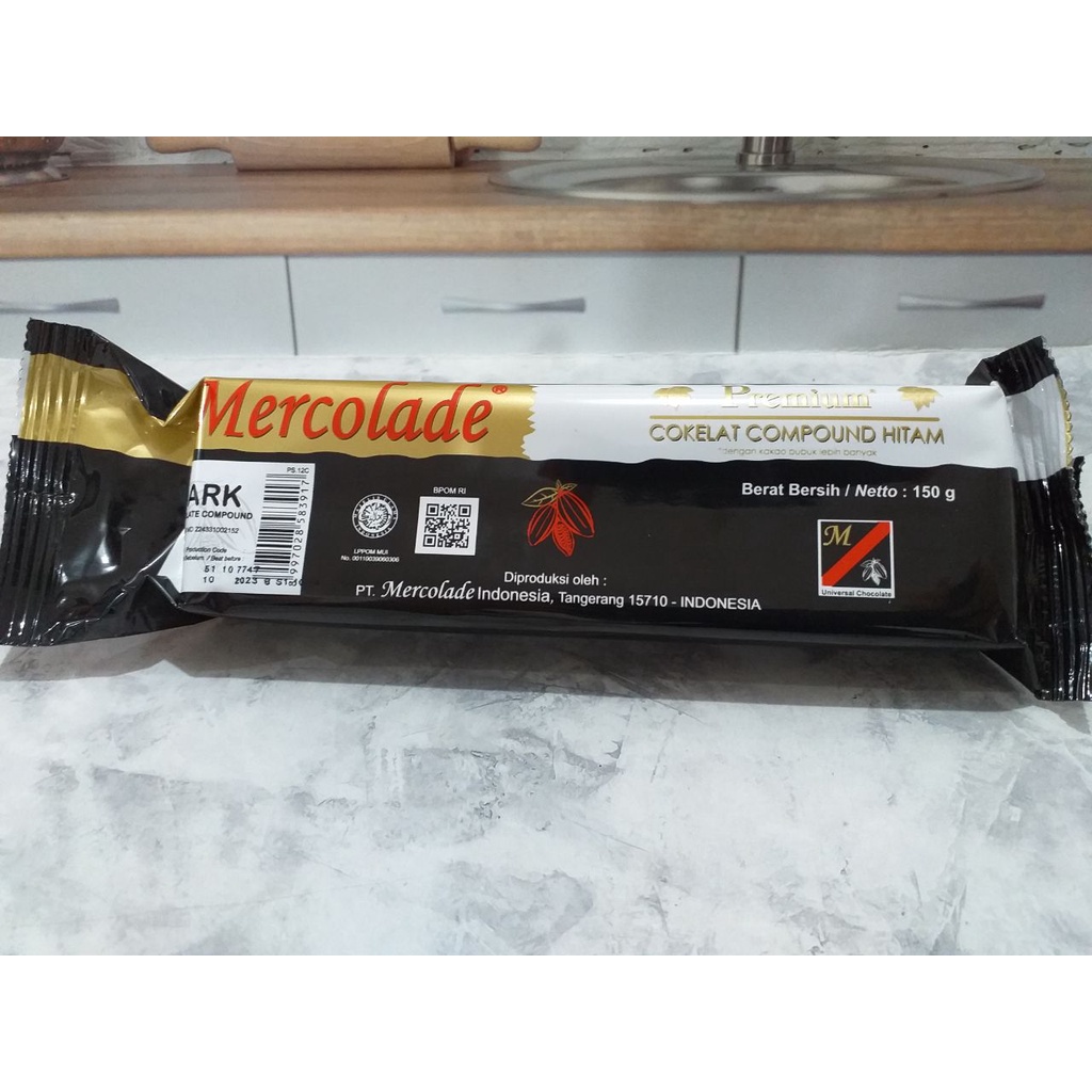 

Coklat Compound Mercolade Premium Dark Chocolate Compound 150g