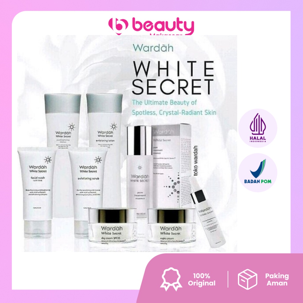 [Free HADIAH] Wardah White Secret Series | Day Cream | Night Cream | Eye Cream | Face Wash | Sleepin