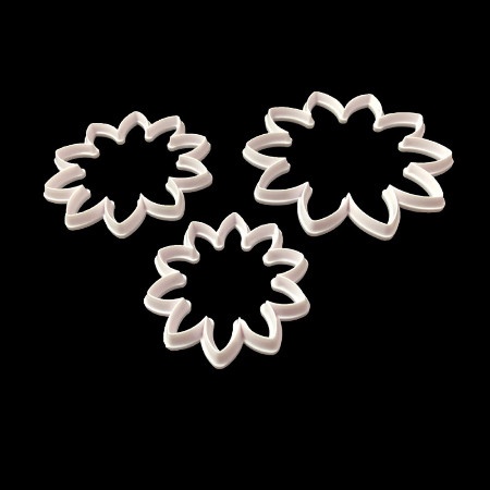 Fondant Cutter - Cetakan Fondant Lotus Flower (3pcs)