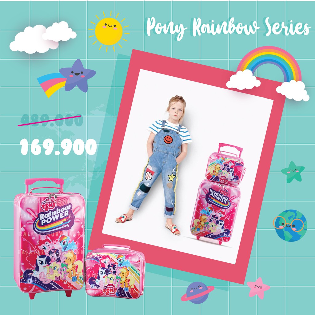 PTS - Koper Anak - Set Koper &amp;Lunch Bag Anak Bahan Sponge Tahan Air LOL - PONY - BATMAN - TOBOT .PT Murah