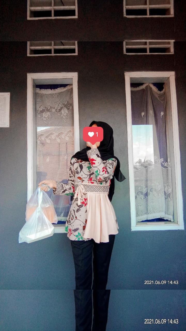 Batik Wanita Asj Sa Hrb026 Kenongo Kemeja Tosca Pendek