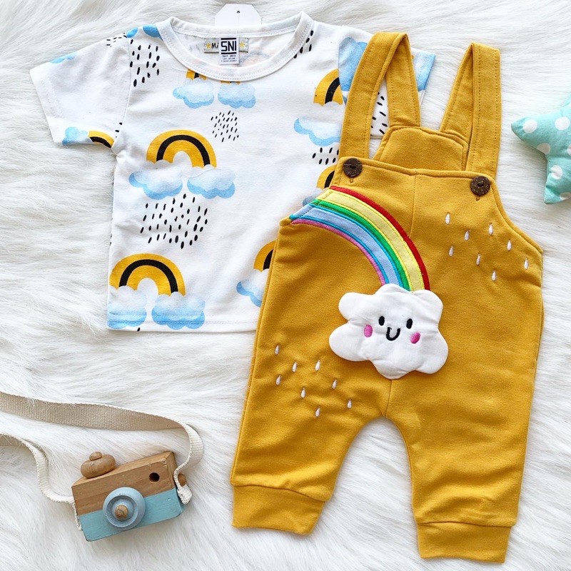 setelan anak perempuan fashion 0-12 bulan newborn SNI baju kodok overall anak 1-2 tahun LED cloud overall