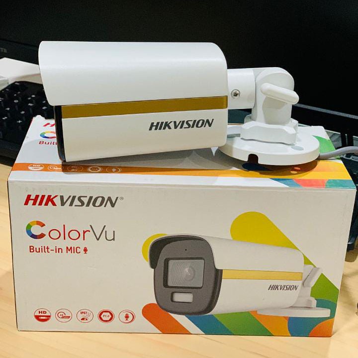 Kamera Cctv Hikvision 2mp ColorVu DS-2CE12DF3T-FS Built in Mic (Audio)