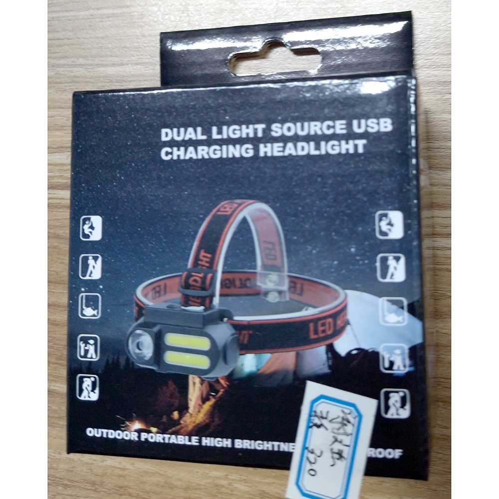 Senter Kepala Headlamp Outdoor LED XPE+2xCOB - LELITEN - LI3742