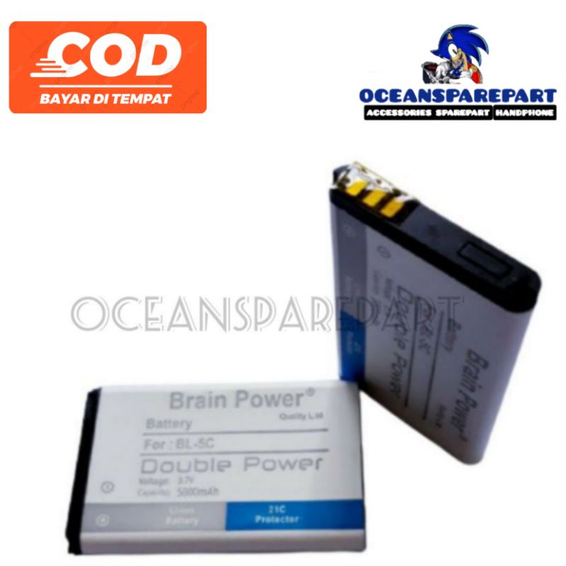 BATTERY BATRE BATERAI BATU HP NOKIA BL5C BL-5C 105 2017 106 107 215 216 222 DOUBLE POWER