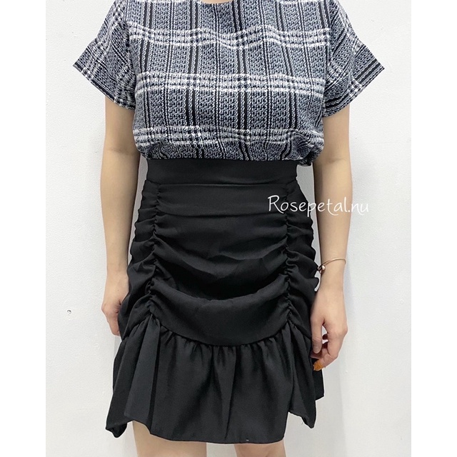 skirt korean / rok mini korea / korean ruffle skirt / rok korea / rok kerut mini / rok serut