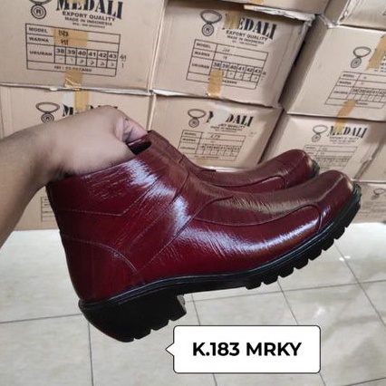 Sepatu kulit PDH boots polri TNI security guard PNS sepatu Kerja formal Tampil lebih keren