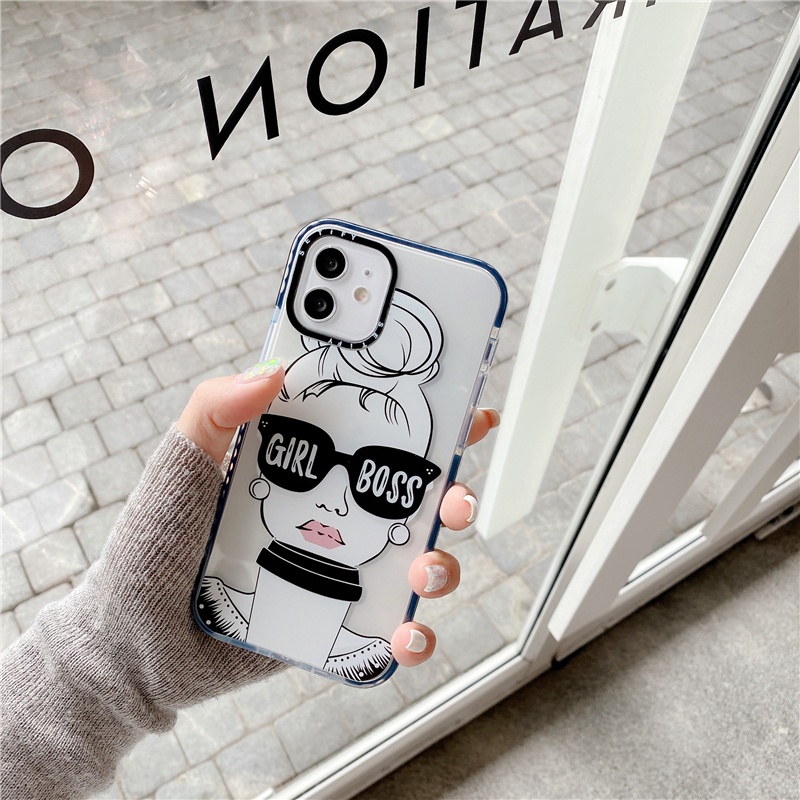 Casing Soft Case Motif BOOS GIRL Untuk iPhone 11 / 12 / 13 Pro Max / 7 / 8 + / X / XR / Xs Max