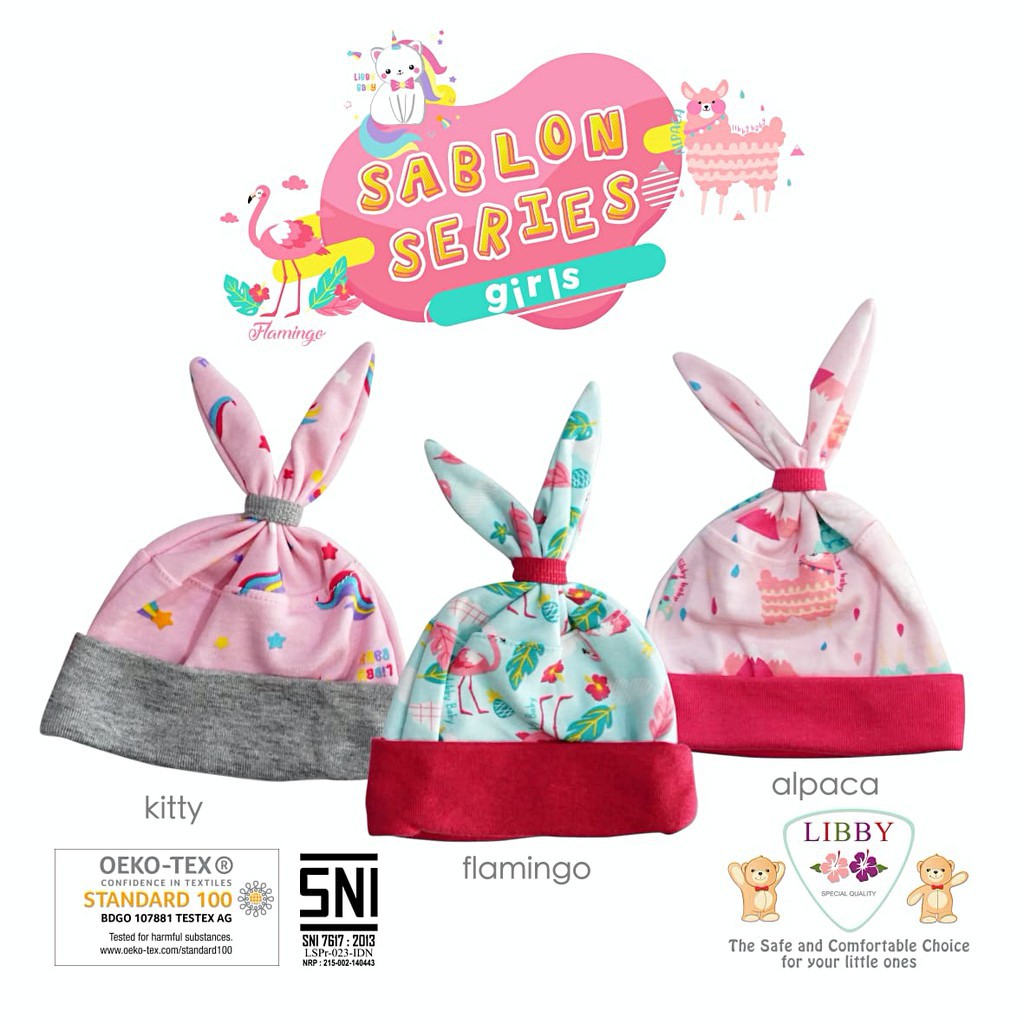 1PCS LIBBY TOPI BAYI ANAK FULL PRINT