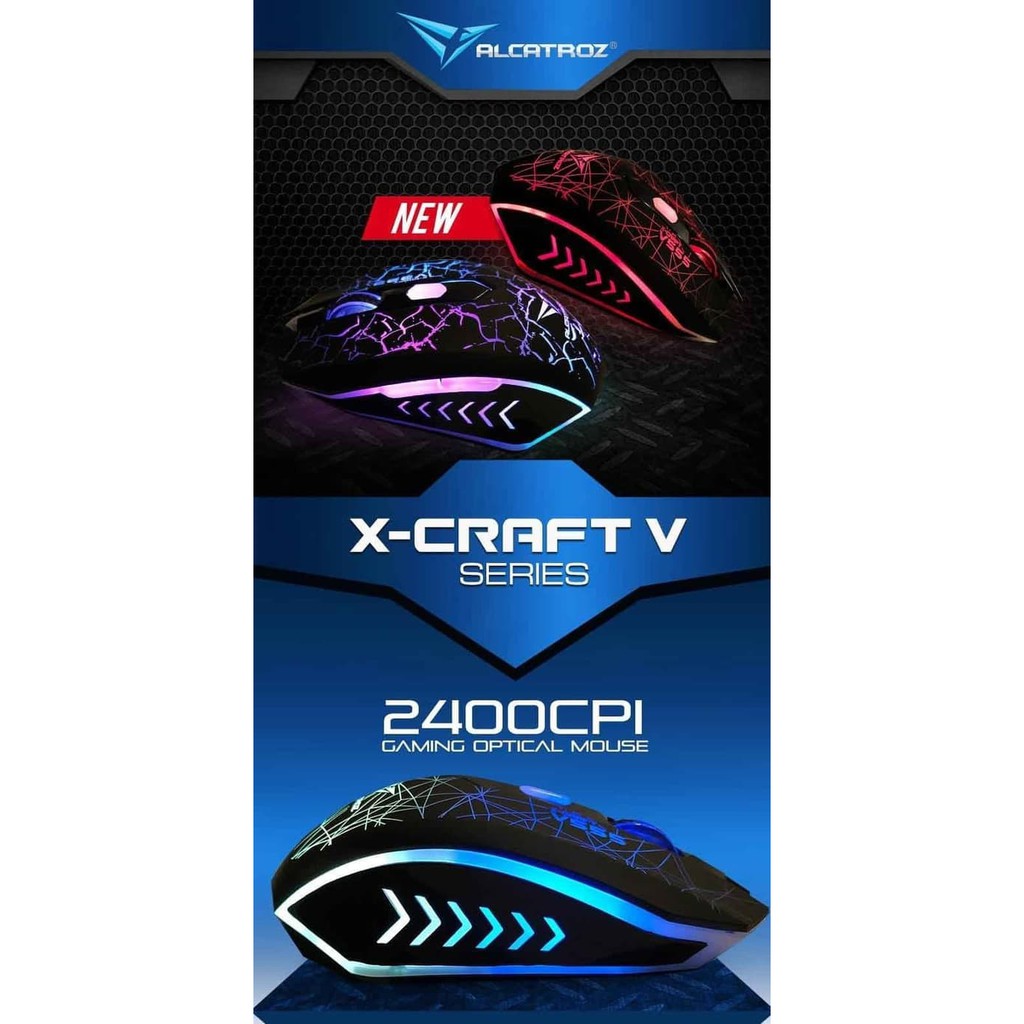 Mouse Gaming Alcatroz X-Craft V333/V555/V666/V777 2400Dpi