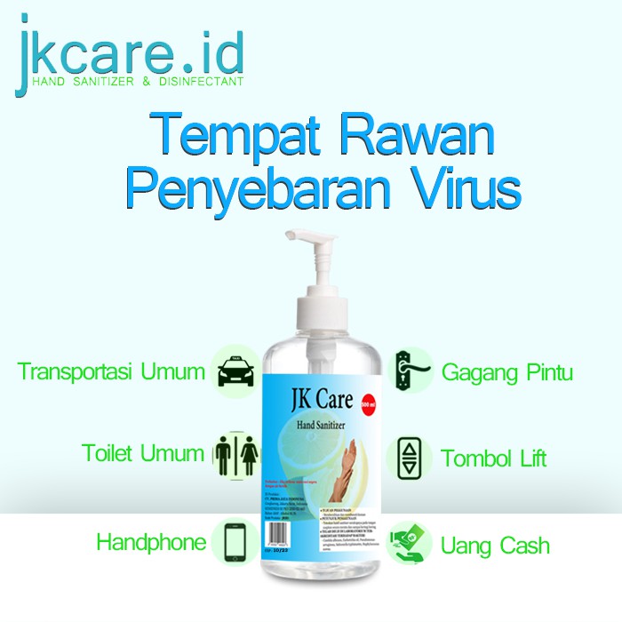 HAND SANITIZER 500 ml CAIR JK CARE KEMENKES