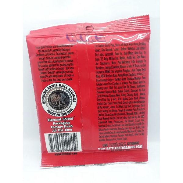 Ernie Ball Aksessoris Alat Musik Gitar Senar Ukuran 0.10 Nikel