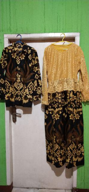 Gamis Brokat Kondangan Batik Remaja Tersedia Ukuran S-jumbo Bisa Couple/pisah