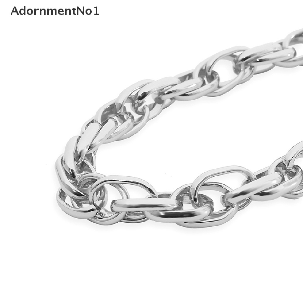 (AdornmentNo1) Kalung Choker Rantai Tebal Bahan Metal Gaya Punk Untuk Wanita