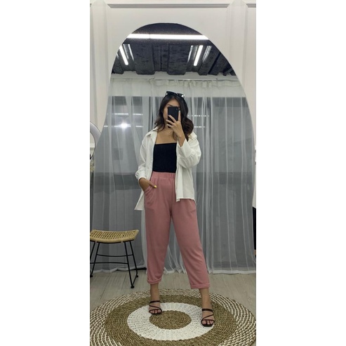 Boyfriend pants - Celana knit thermal