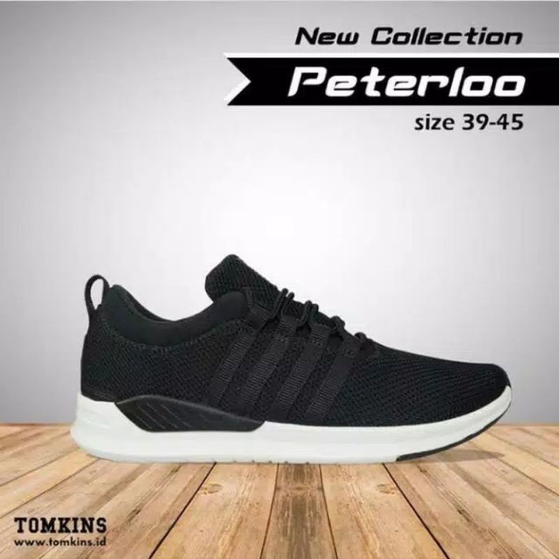 Sepatu Tomkins PETERLOO hitam putih untuk pria