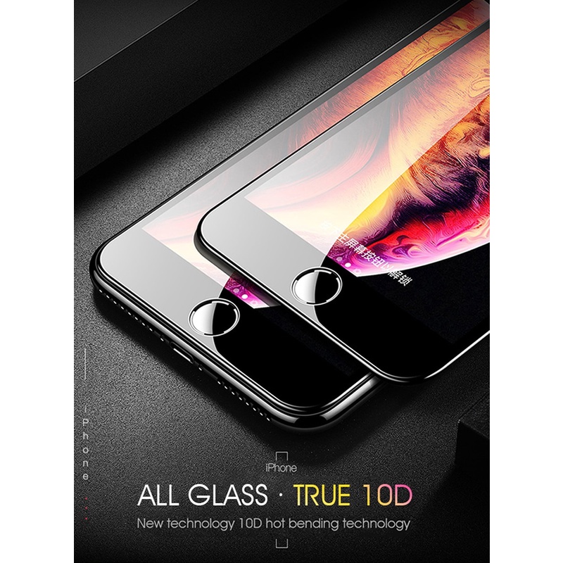 Pelindung Layar Tempered Glass 10d Untuk Iphone 12 12pro 12mini 12promax 11 Pro Max Xs Xr X 8 7 6 Plus Se