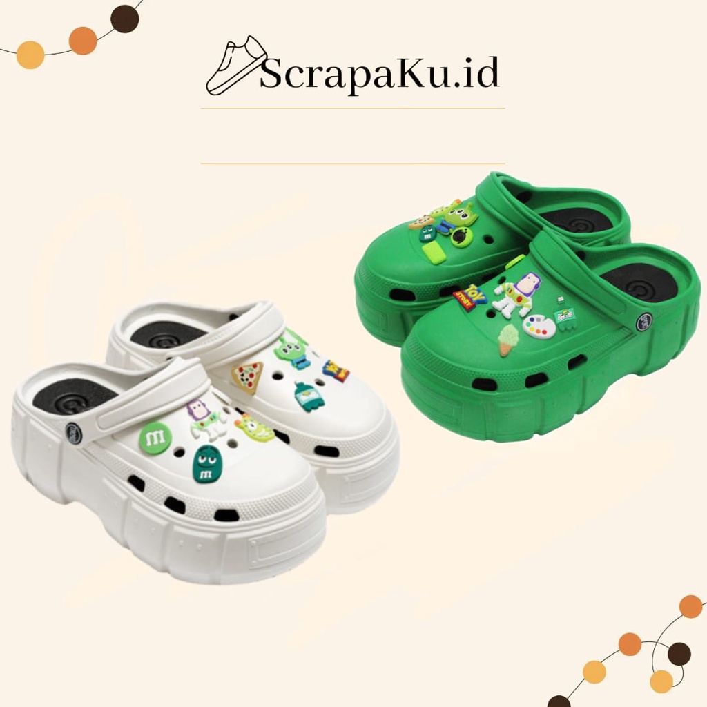 Sandal Wanita Crocs Import Korea Sandal BAIM Pin Toy Story