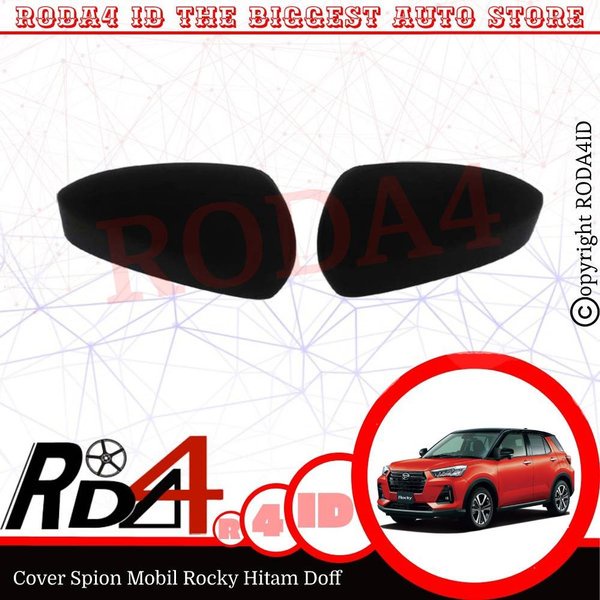 Cover Spion Mobil Raize Rocky 2021 Mirror Cover Hitam Doff