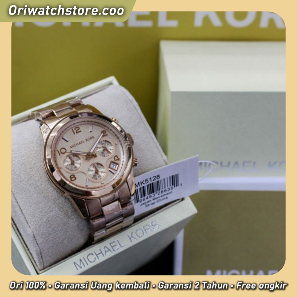 TERLARIS ORIGINAL MONEY BACK GUARANTEE JAM TANGAN CEWEK ORIGINAL MICHAEL KORS MK 5128
