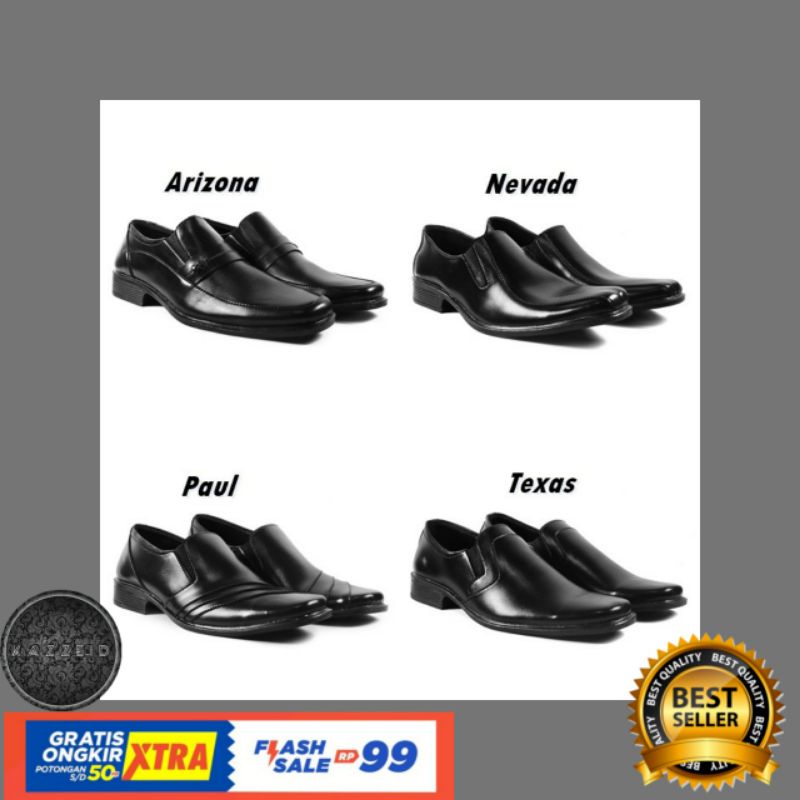 Sepatu pria Pantofel Hitam Pria Slop Formal Kasual