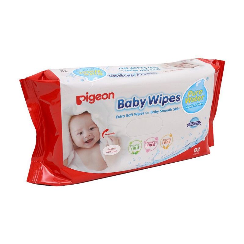 Pigeon Wipes Pure Water / Tisu Basah Bayi Soft Wipes Tisu Ganti Popok Bayi