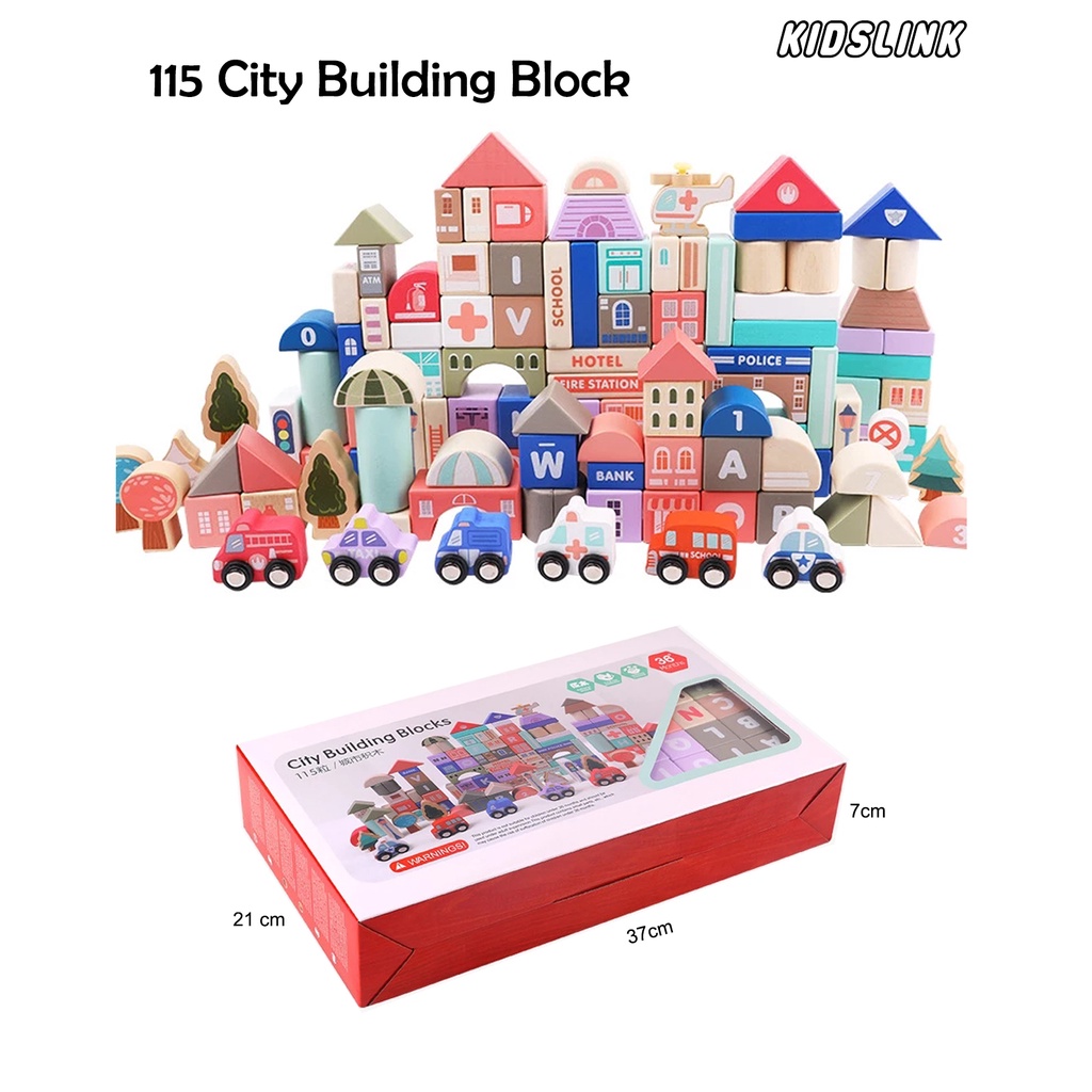 Mainan Edukasi Toys Kreatif 108 Block 115 Menyusun Block Building Abjad Puzzle Hadiah Ulang Tahun Anak