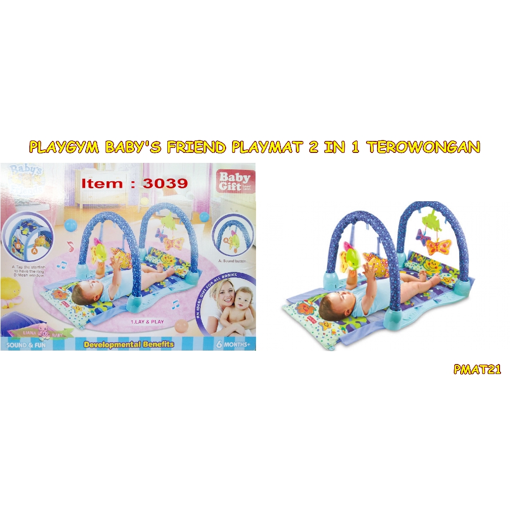 PMAT21 PLAYGYM BABY'S FRIENDS IQ BABY PLAYMAT 2 IN 1 TEROWONGAN