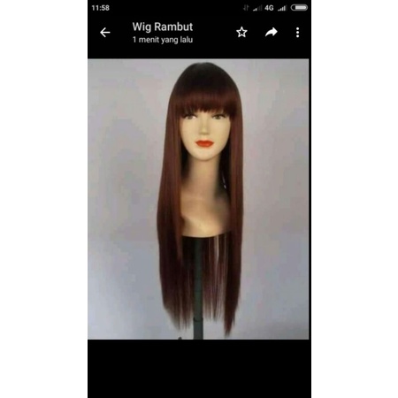 Rambut Palsu Wanita /wig pria pendek panjang sintesis Hairclip terbaru human hair sintetis wig korea